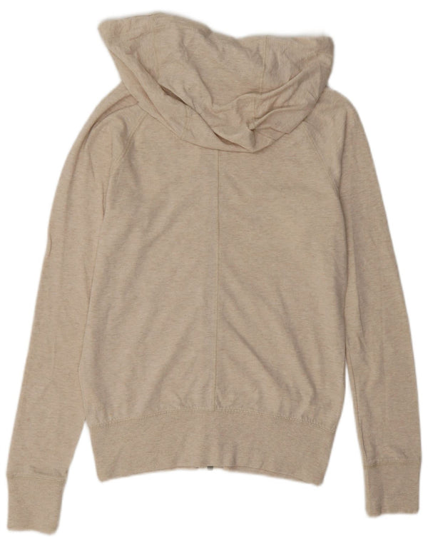 Nike Pull à capuche zippé surdimensionné pour femme UK 6 XS Coton beige