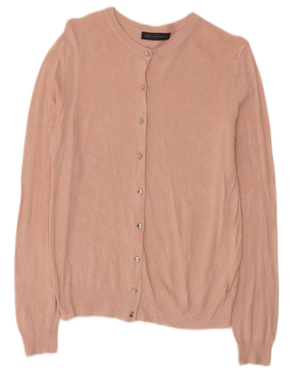Marks & Spencer Pull Cardigan Femme UK 10 Petite Viscose Rose