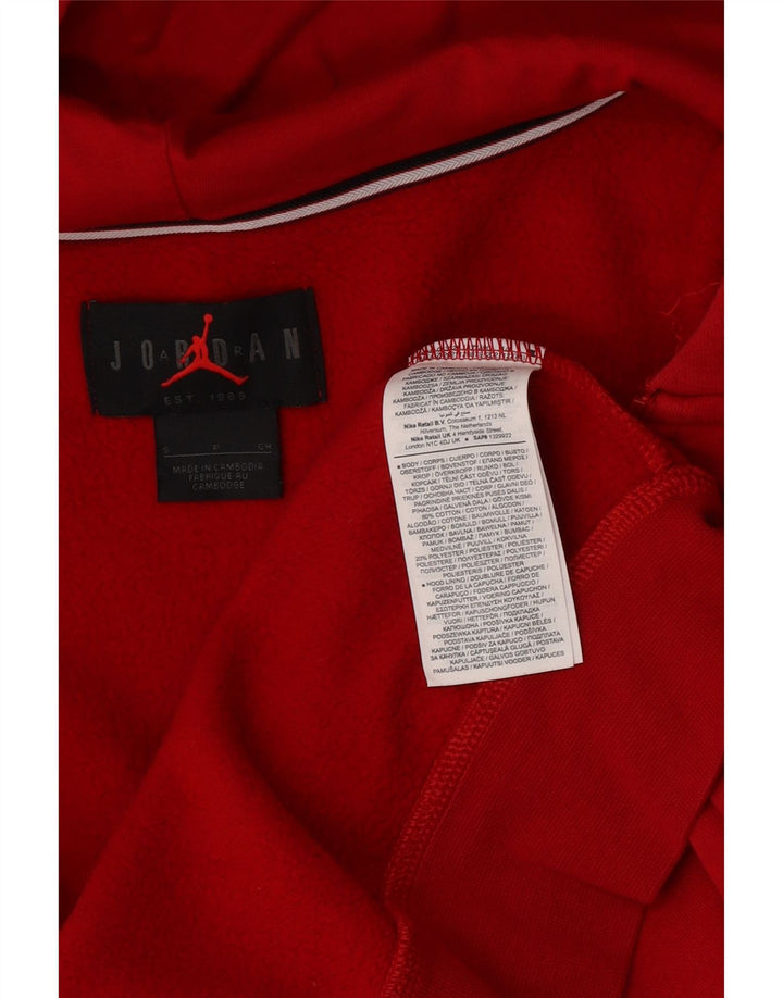 Jordan Pull à capuche zippé pour homme Petit coton rouge