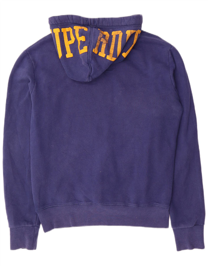 SUPERDRY Pull à capuche graphique pour hommes, grand bleu, coton