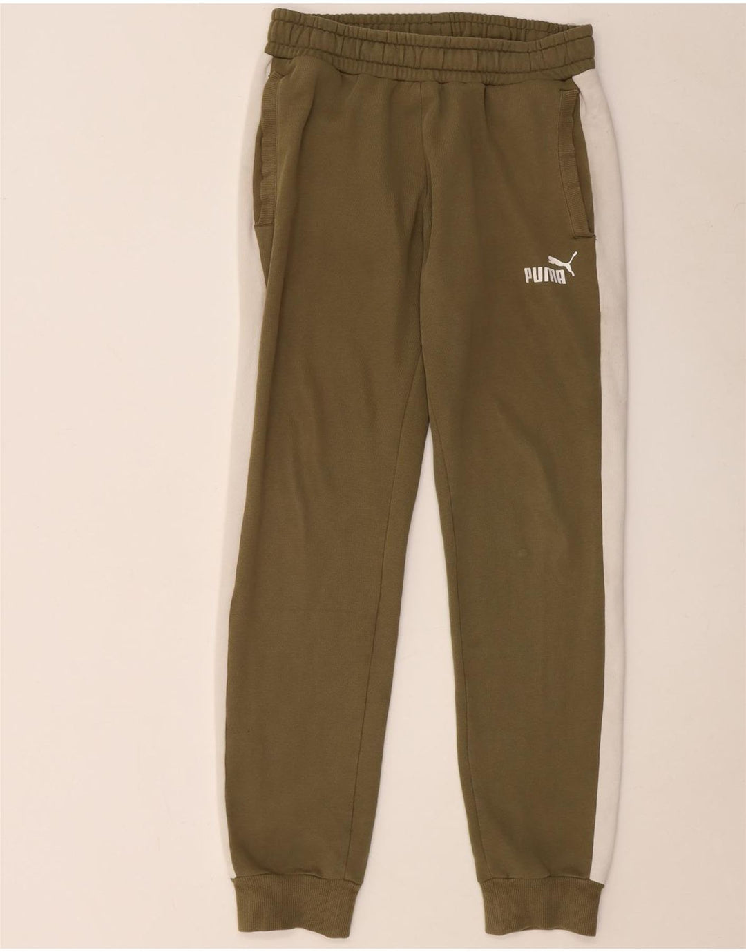 Puma Survêtement Complet Homme Kaki Moyen Colorblock Coton
