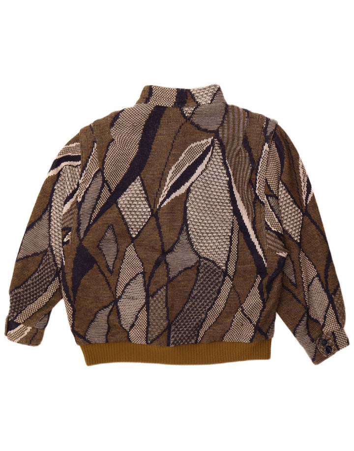 Stadick Veste bomber surdimensionnée à motif abstrait pour femme UK 10 Petit Kaki