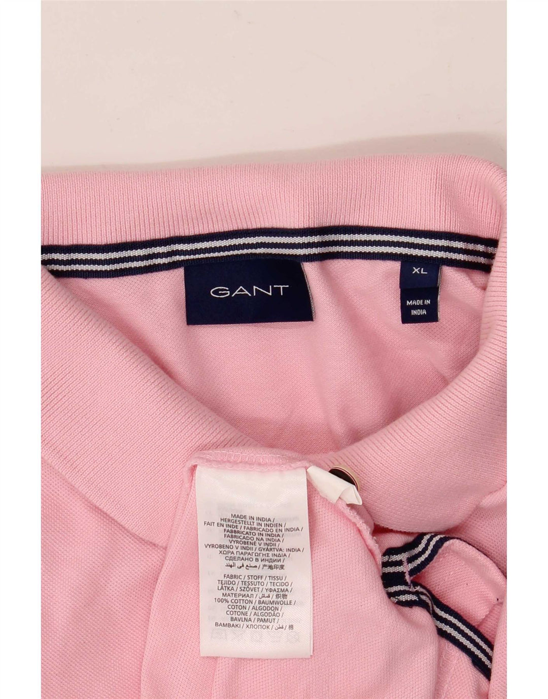 Gant Polo Homme XL Rose Coton