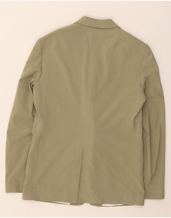 ZARA Veste blazer à 1 bouton pour homme EU 48 Kaki moyen Polyester