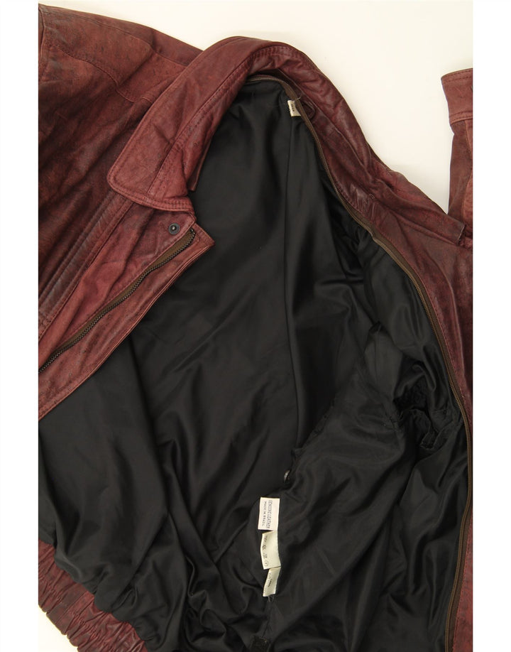 Veste en cuir homme VINTAGE IT 50 grand cuir marron