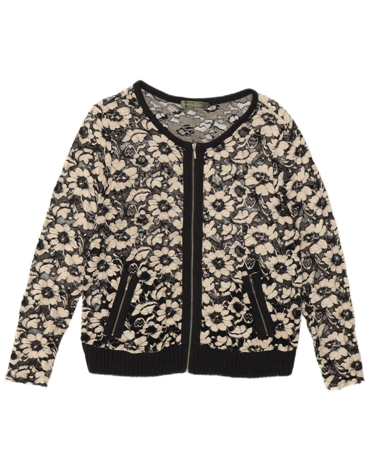 MINT VELVET Haut cardigan transparent pour femme UK 14 Viscose noire moyenne