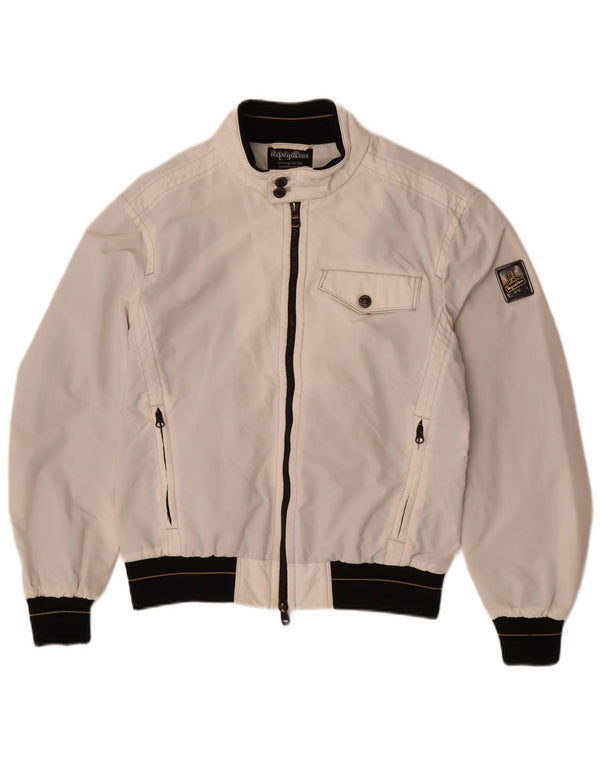 Refrigiwear Veste de pluie pour homme UK 40 Large Off White Colourblock Nylon