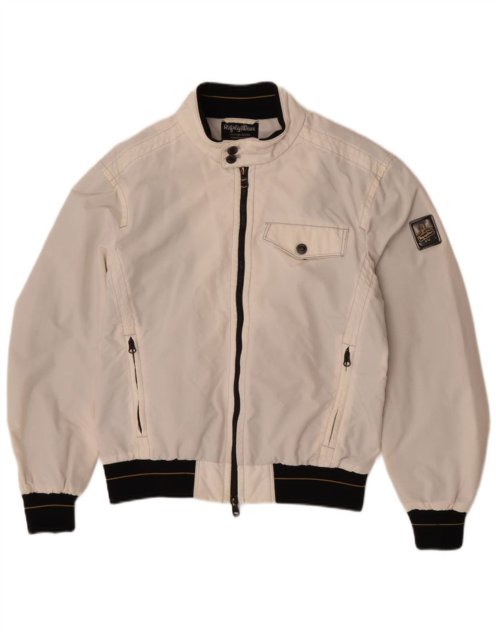 Refrigiwear Veste de pluie pour homme UK 40 Large Off White Colourblock Nylon