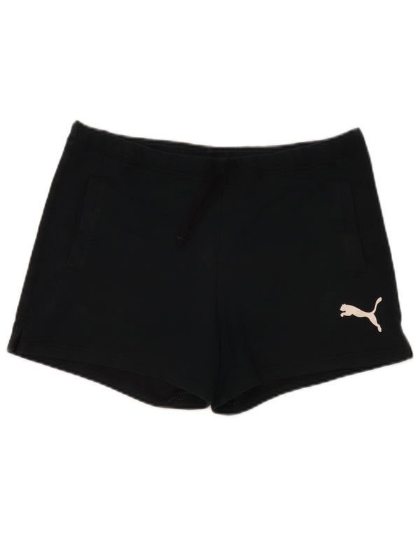 Puma Short de sport graphique pour femme UK 8 Small Noir