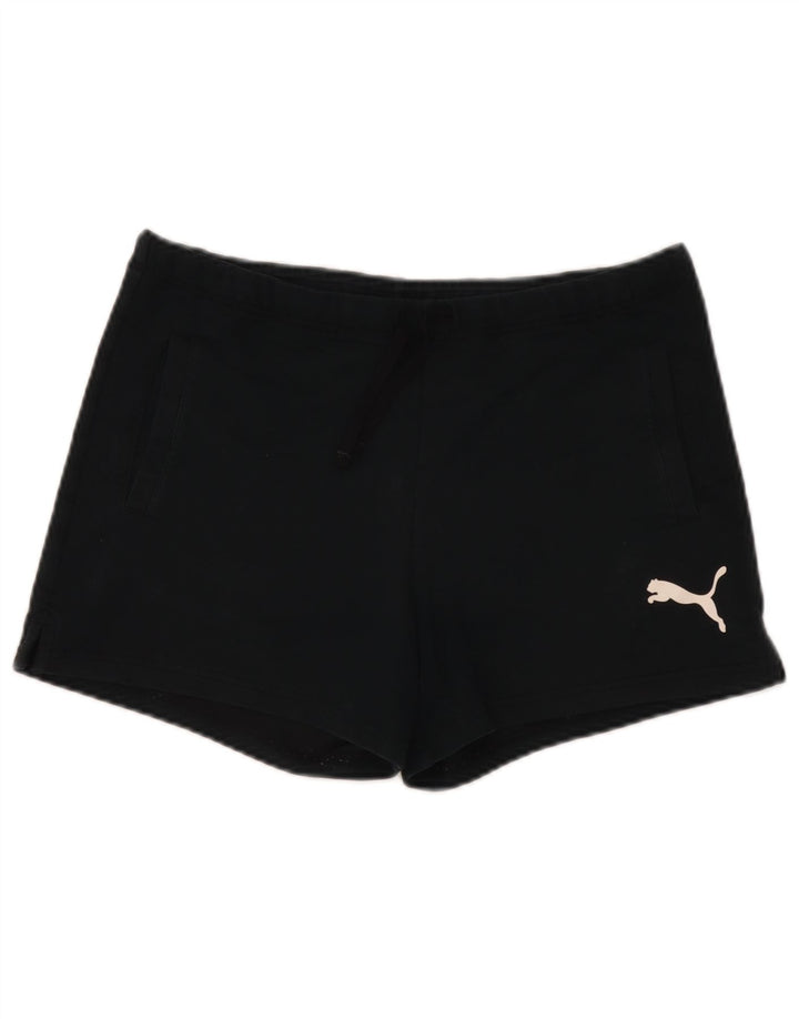 Puma Short de sport graphique pour femme UK 8 Small Noir