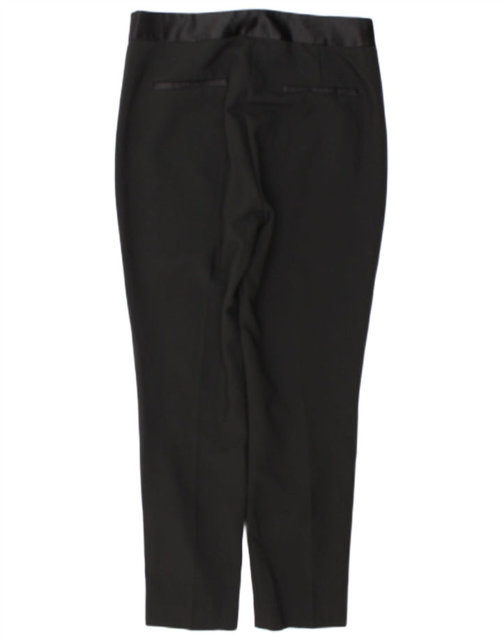 Pantalon décontracté slim femme Zara Large W30 L29 Polyester noir