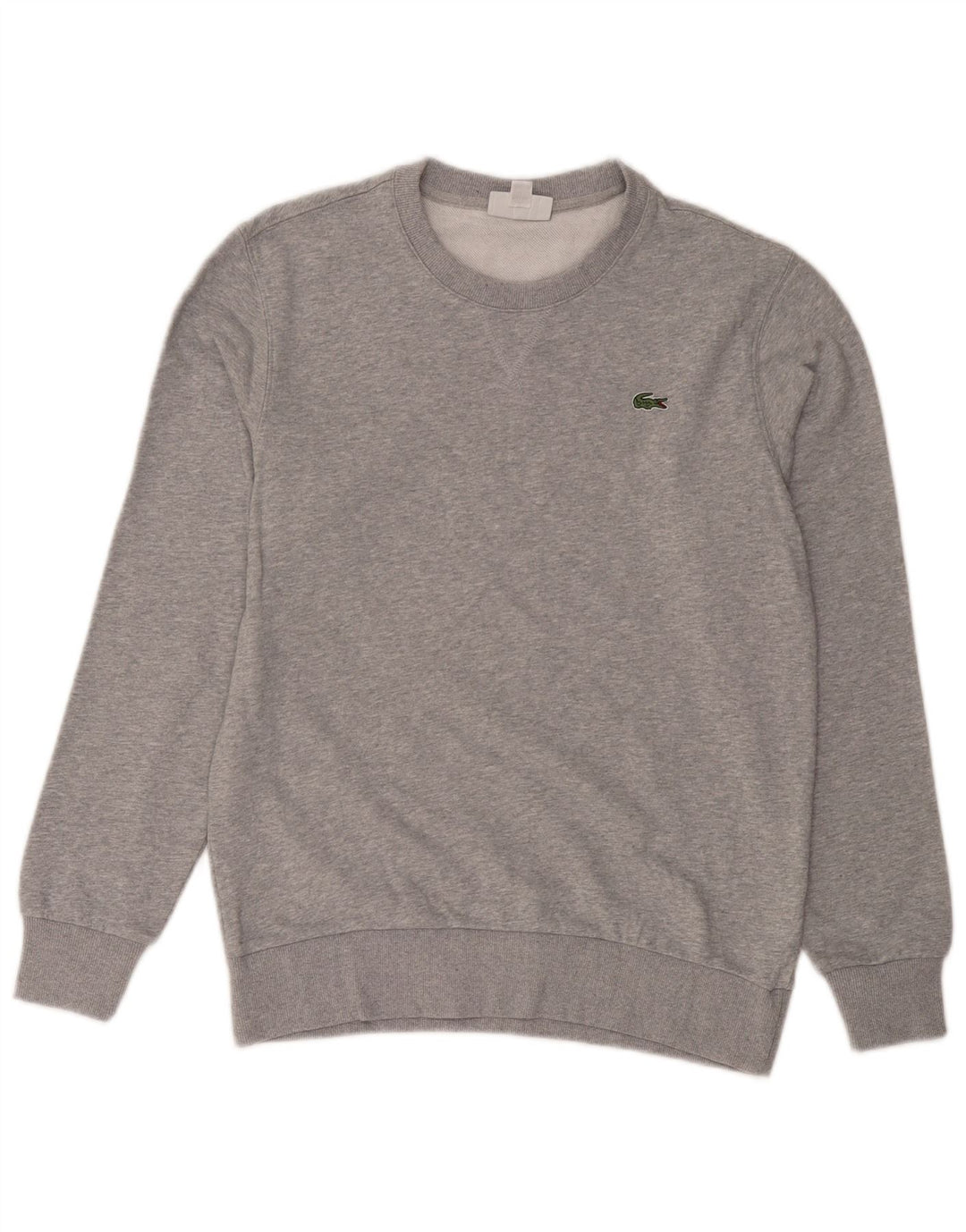 Lacoste Homme Sweatshirt Jumper Taille 41 Grand Coton Gris
