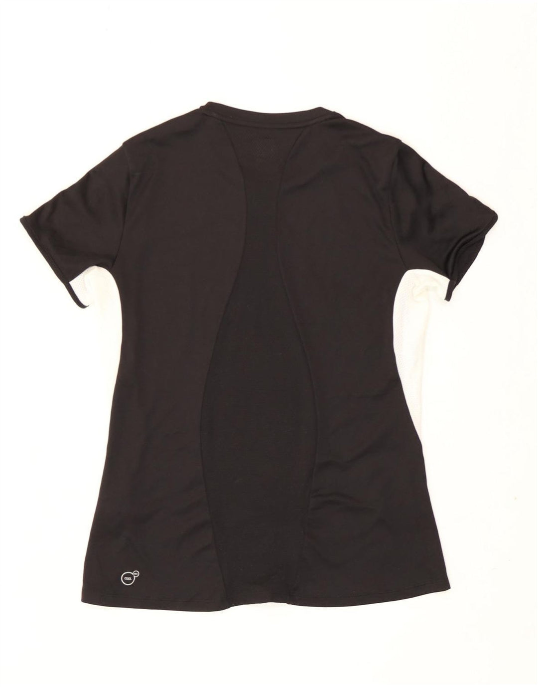 Puma T-shirt pour femme UK 12 Medium Noir Colourblock Polyester