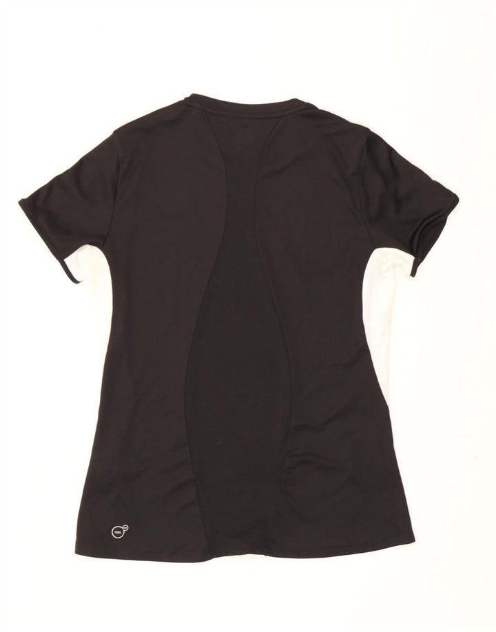 Puma T-shirt pour femme UK 12 Medium Noir Colourblock Polyester