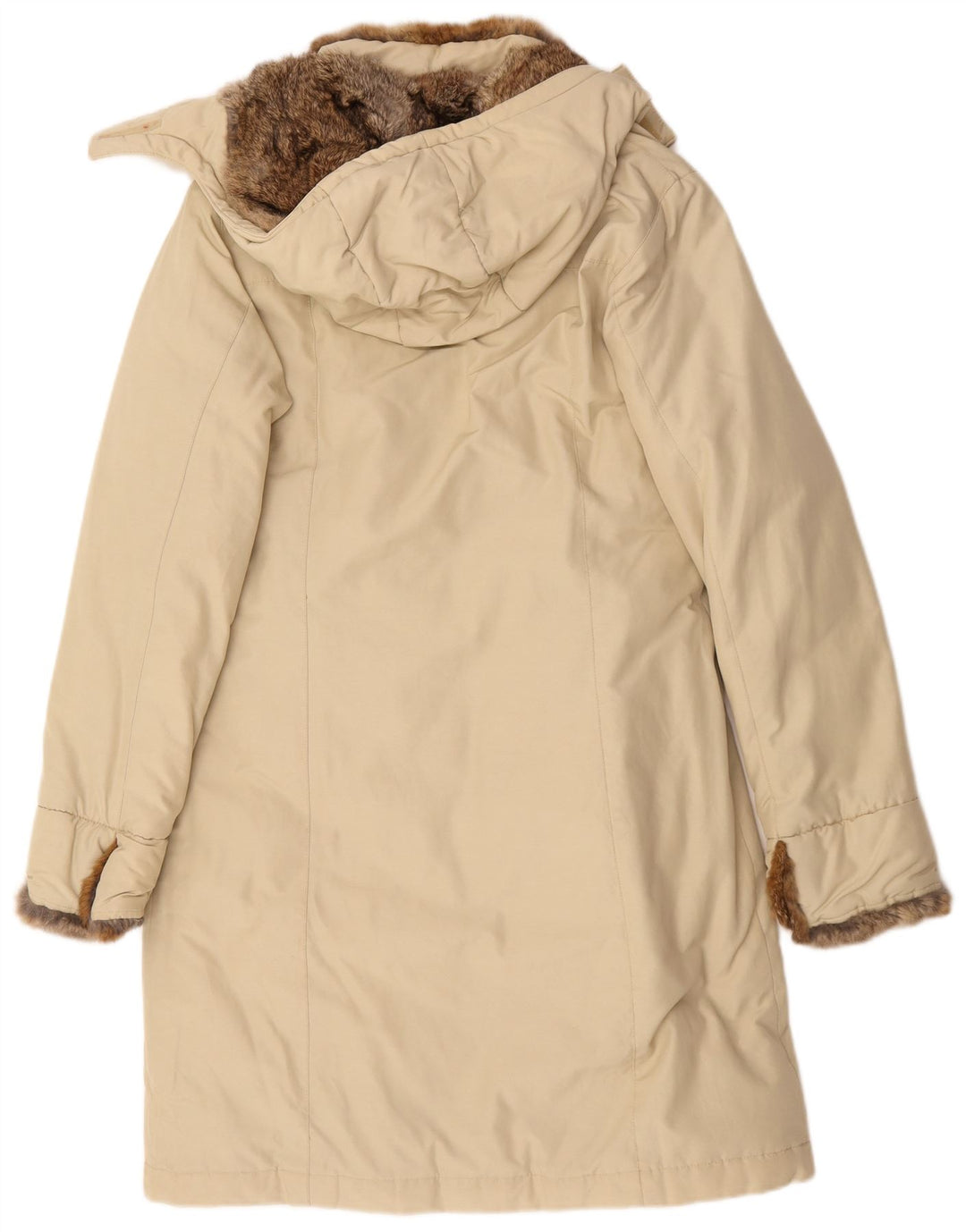 Woolrich Manteau matelassé à capuche pour femme UK 42 en coton beige moyen