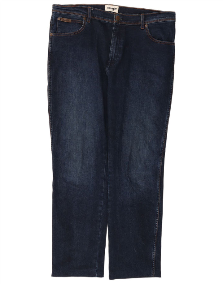 Wrangler Jean Slim Texas Homme W36 L29 Bleu Marine Coton