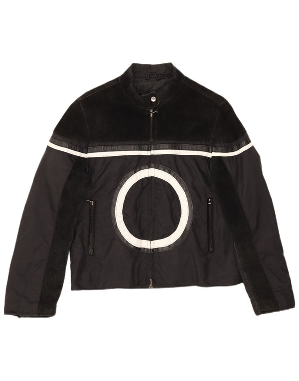 Les Boulevards Veste Graphic Racer Femme IT 48 XL Noir Colourblock
