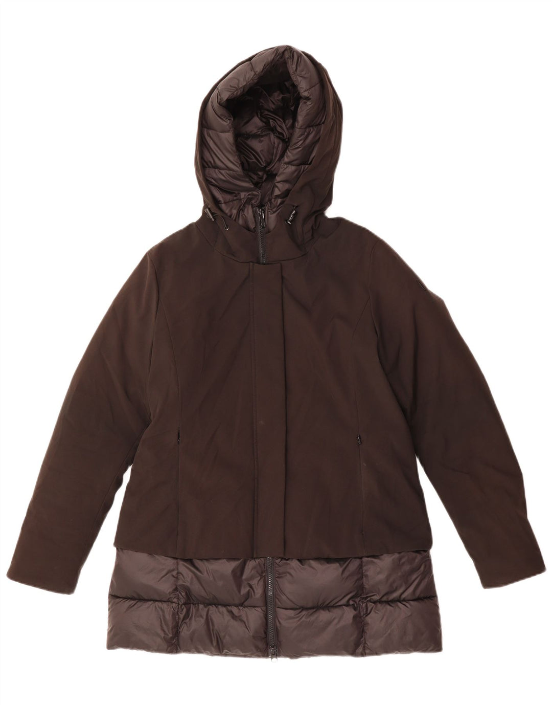 BOMBOOGIE Manteau matelassé à capuche surdimensionné pour femme UK 14 Polyester noir moyen