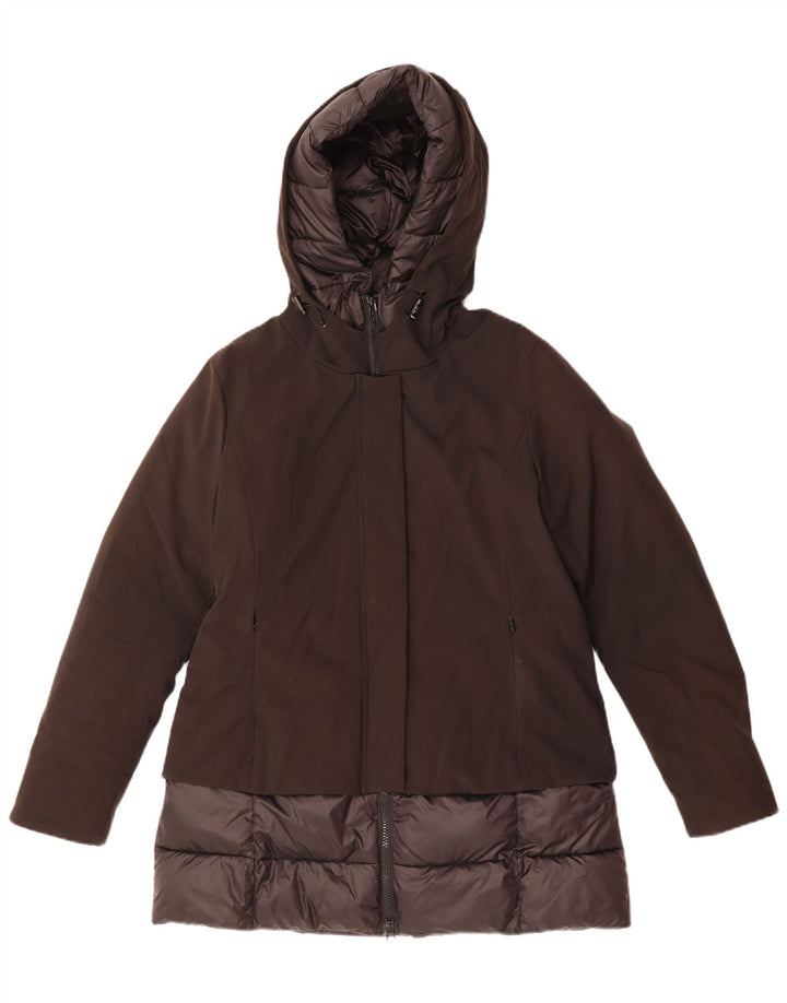 BOMBOOGIE Manteau matelassé à capuche surdimensionné pour femme UK 14 Polyester noir moyen