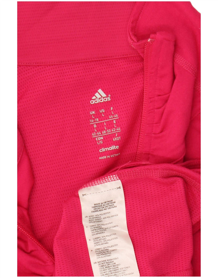 ADIDAS Haut de survêtement Climalite pour femme UK 16/18 Large Rose