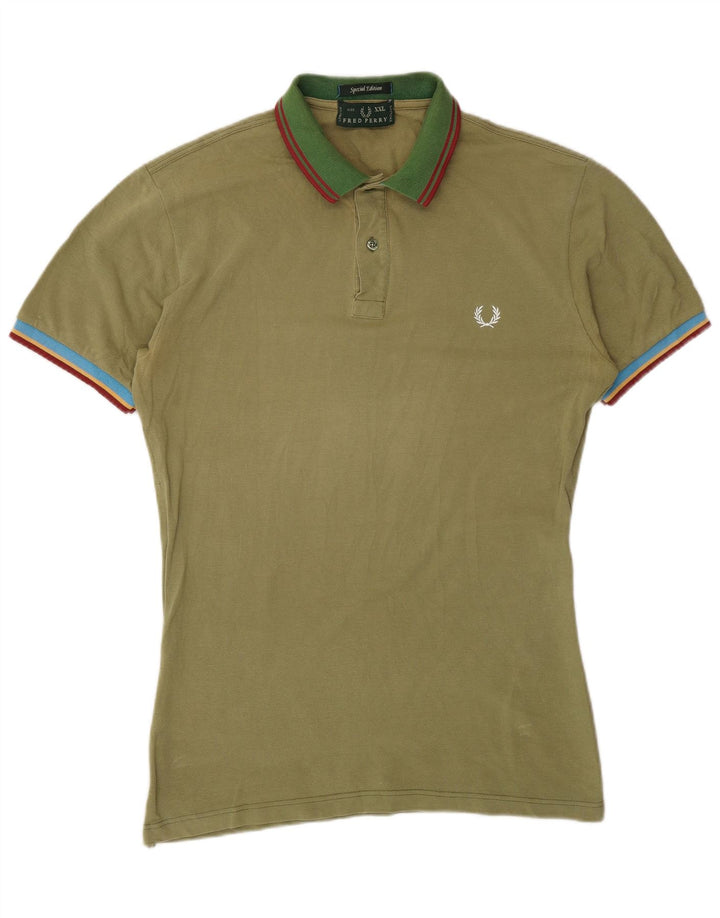 FRED PERRY Polo Garçon 15-16 ans 2XL Kaki