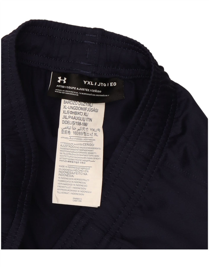 Under Armour Pantalon de Survêtement Garçon 13-14 ans XL Bleu Marine Polyester