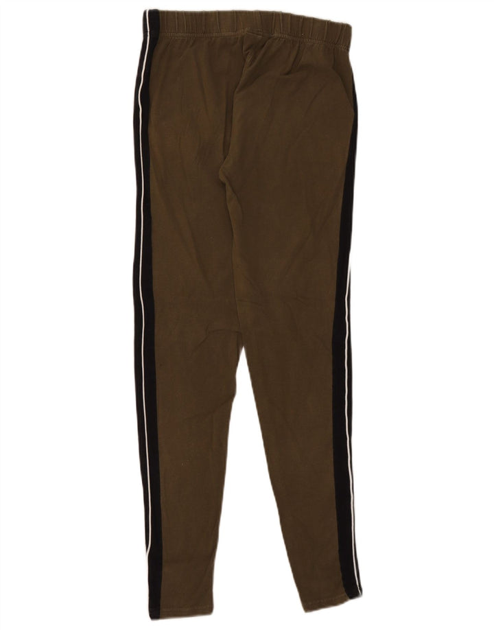 Ellesse Leggings Femme UK 12 Coton Colorblock Kaki Moyen
