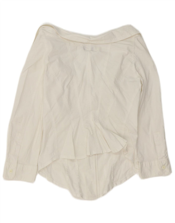 Armani Jeans Chemise courte à manches 3/4 pour femme IT 42 Coton blanc moyen