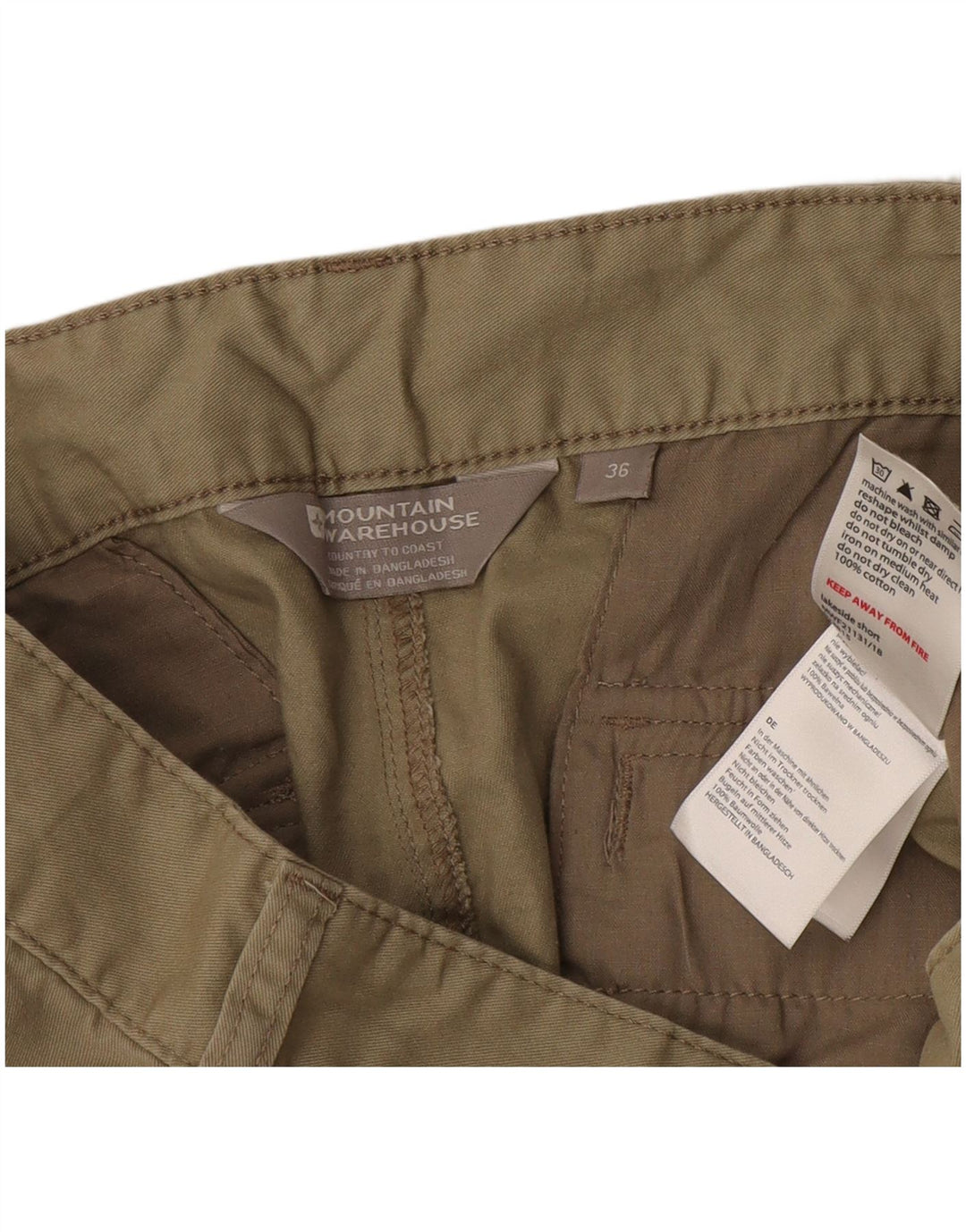 Mountain Warehouse Short cargo pour homme W36 en coton beige Taille L