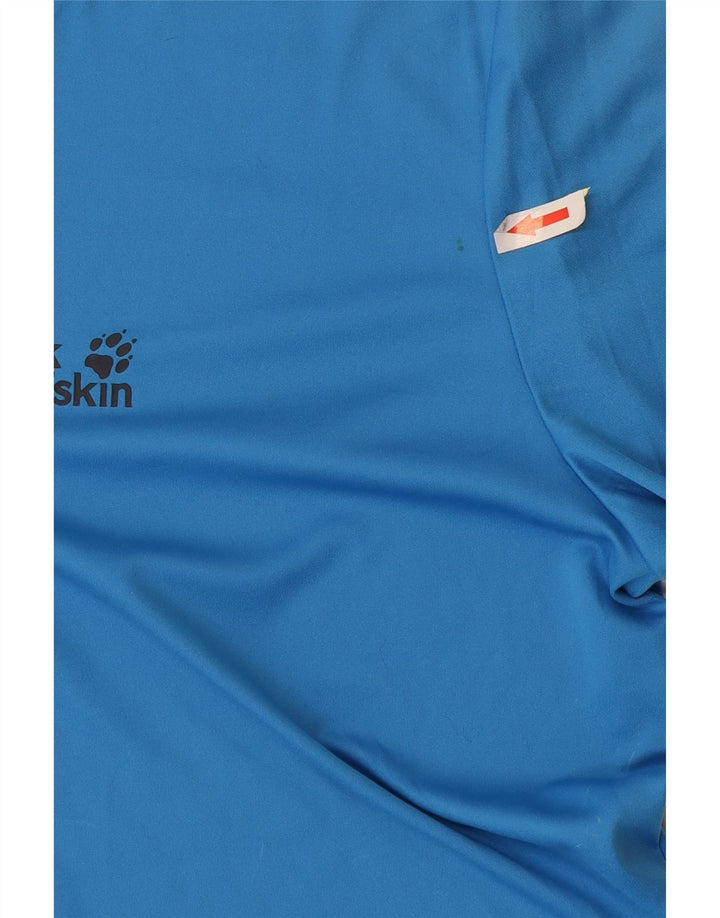 Jack Wolfskin T-Shirt Homme Top UK 38 Petit Bleu Polyester