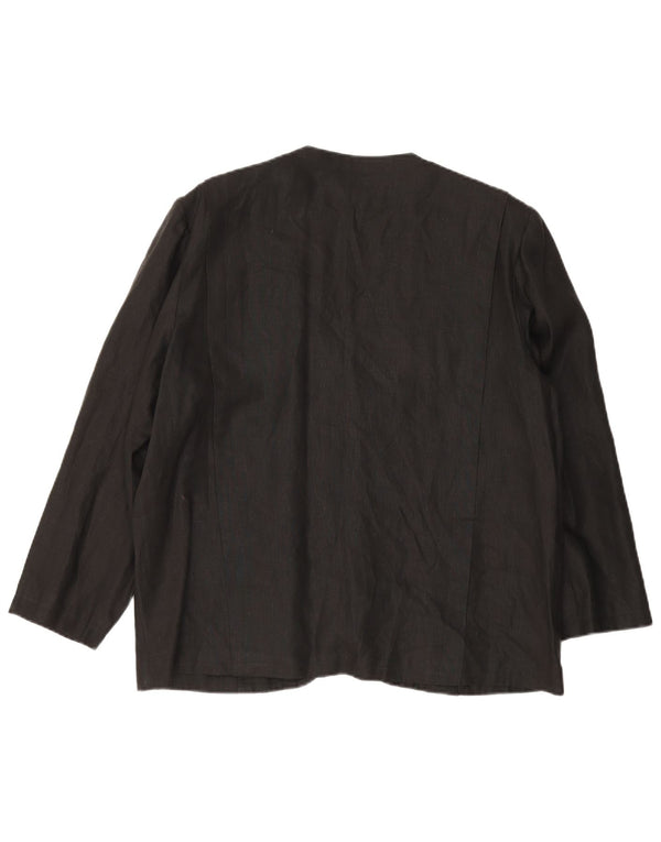 vintage Femmes 1 Bouton Blazer Veste UK 14 Grand Noir