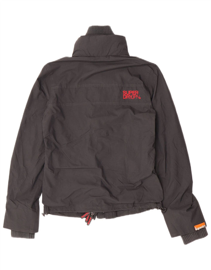 Superdry Veste de pluie graphique pour femme UK 10 Small Gris Nylon