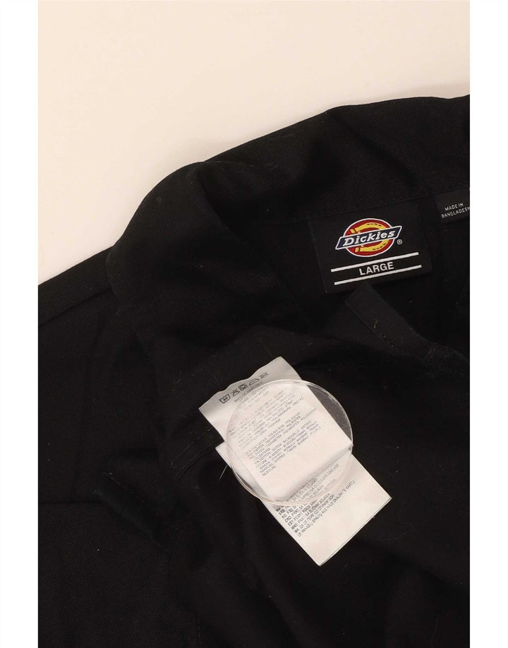 Dickies Chemise à manches courtes pour femme UK 16 Large Noir Polyester