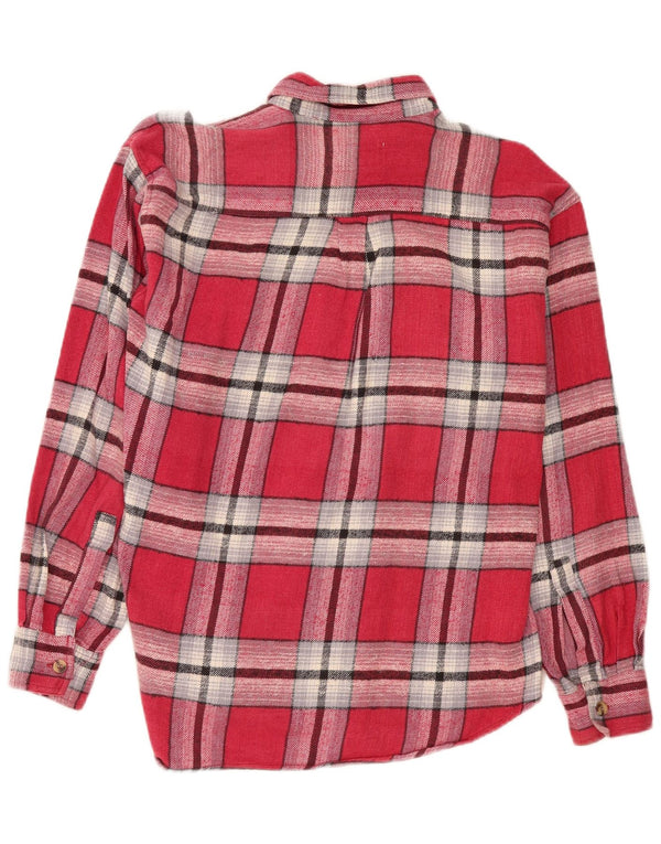 S.S.Shirties Chemise en flanelle pour homme en coton à grands carreaux roses