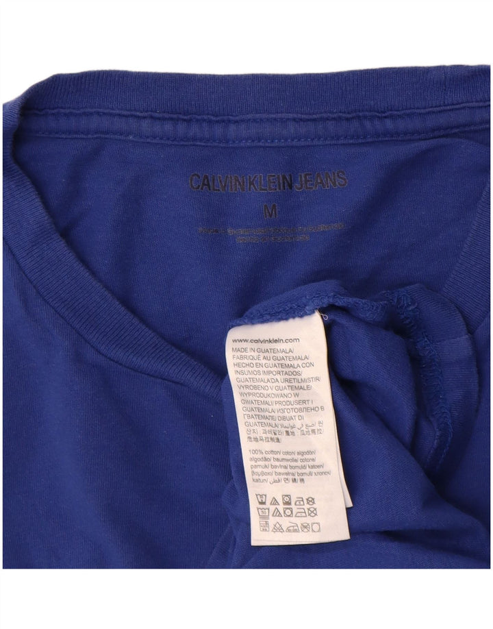 Calvin Klein Jeans T-Shirt Graphique Homme Bleu Moyen Coton