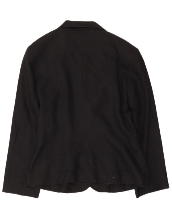 Inwear Veste Blazer 2 Boutons Femme UK 14 Large Acétate Noir