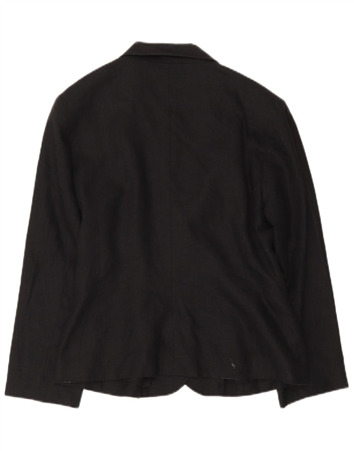 Inwear Veste Blazer 2 Boutons Femme UK 14 Large Acétate Noir