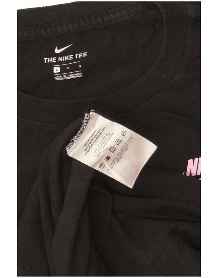 NIKE Haut à manches longues pour femme UK 16 Large Noir Coton