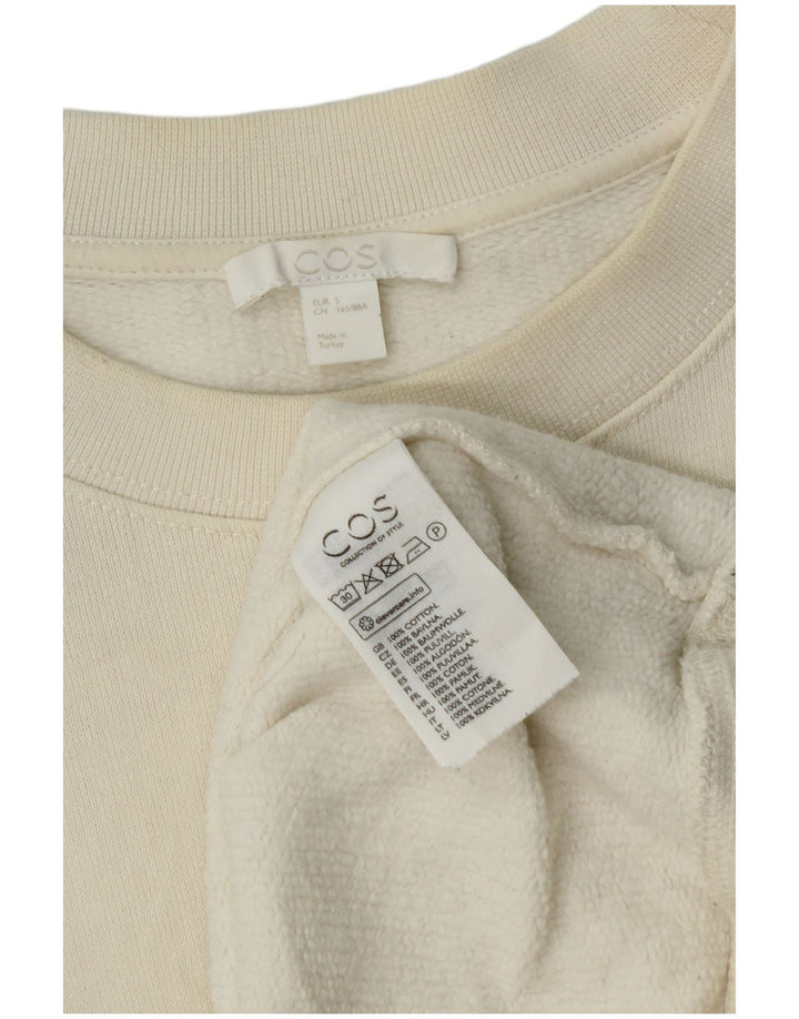 Cos Sweat-shirt surdimensionné pour femme UK 10 Petit coton blanc cassé