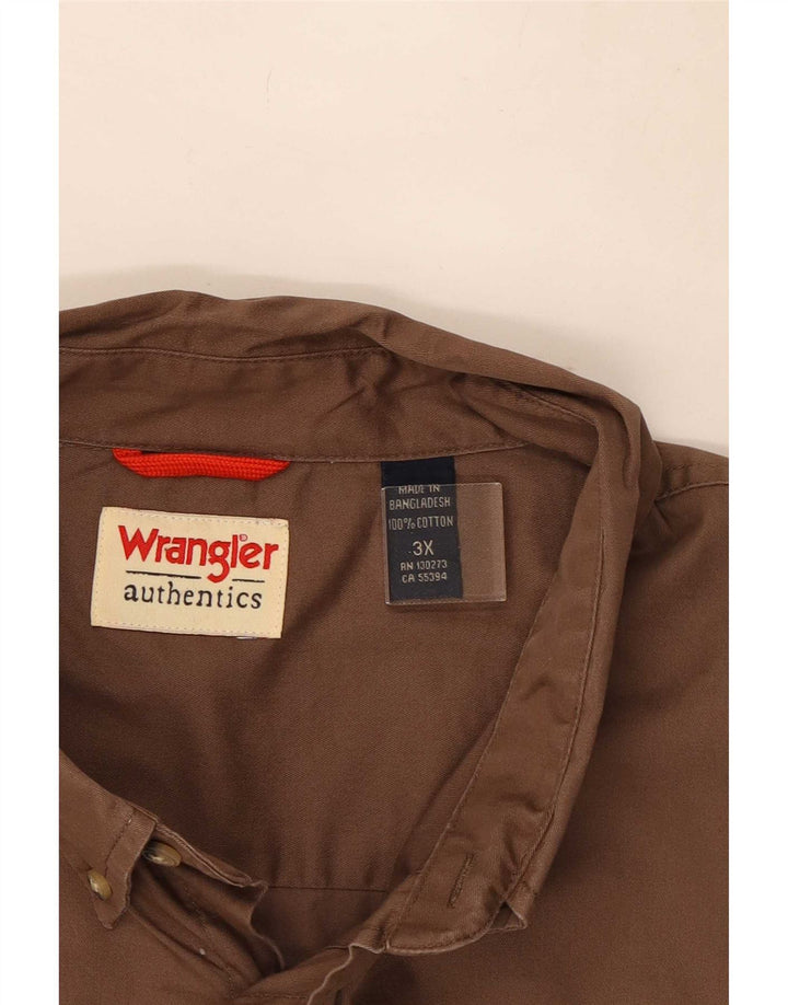 Wrangler Chemise Homme 3XL Marron Coton