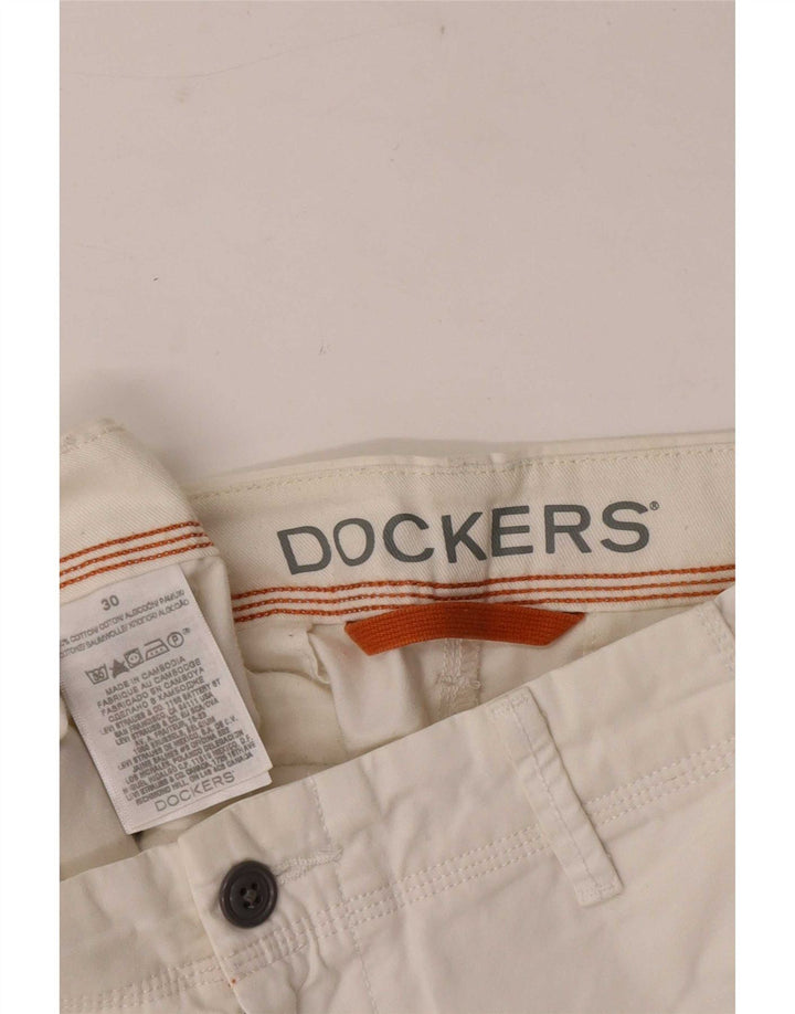 Dockers Short Chino Homme Medium W30 Blanc Coton