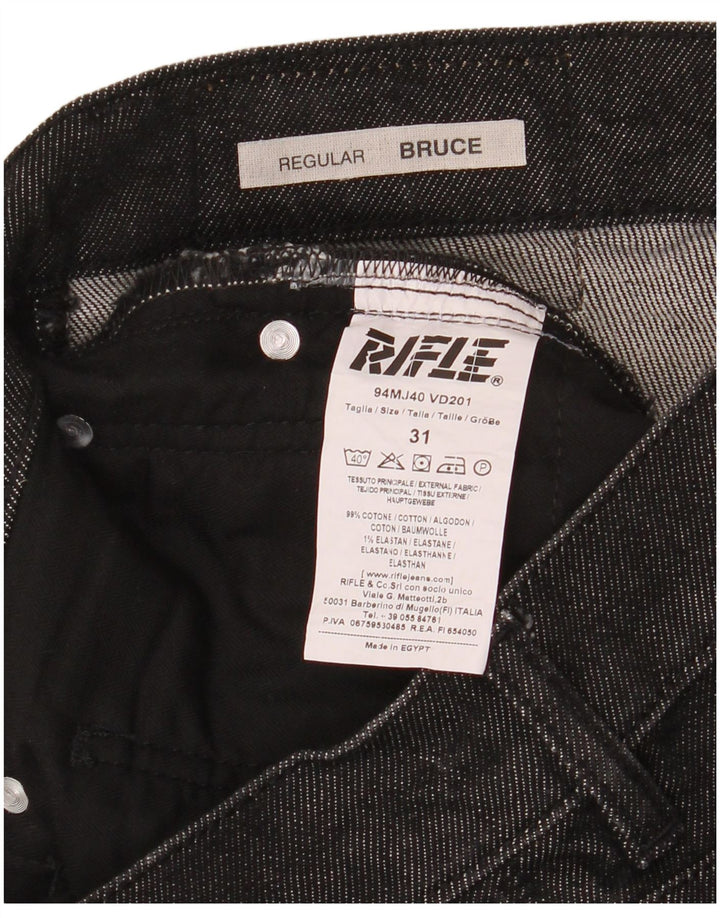 RIFLE Jean droit Bruce Regular pour femme W31 L32 en coton noir