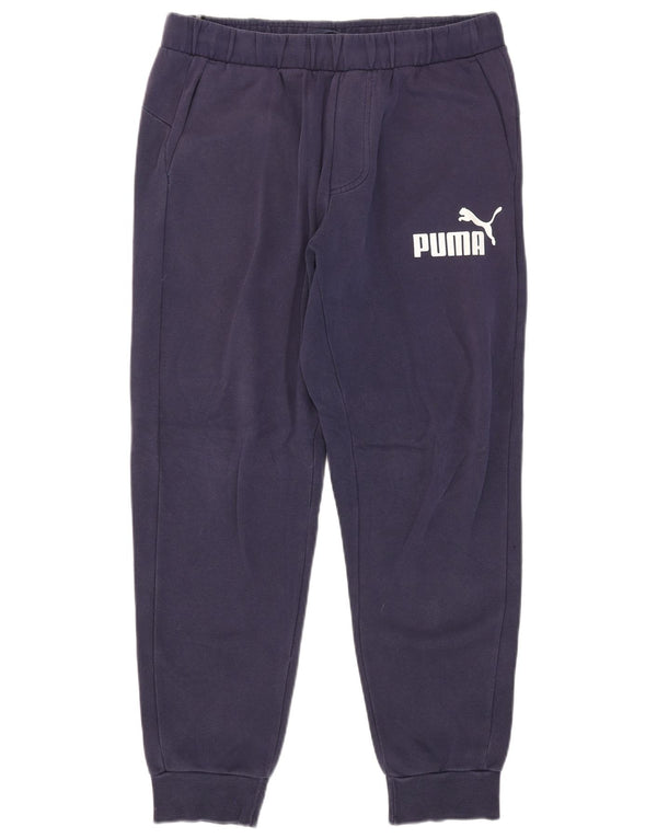 Puma Pantalon de survêtement graphique pour homme en coton bleu marine Taille L