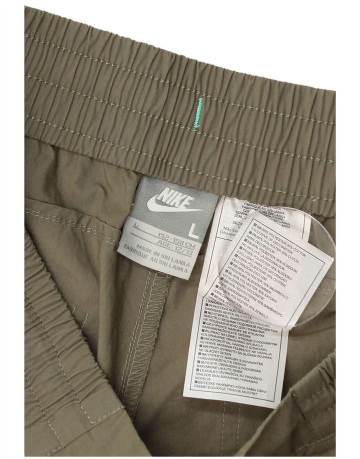 Nike Short décontracté pour garçon 12-13 ans Large W28 Kaki Polyester