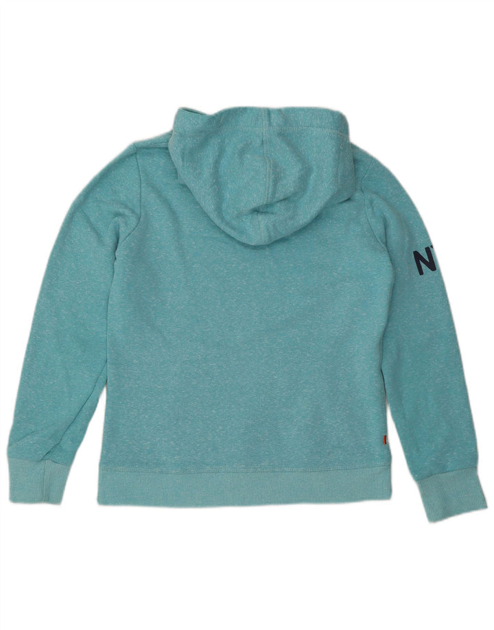 SUPERDRY Pull à capuche London Graphic pour femme UK 10 Petit Bleu Moucheté