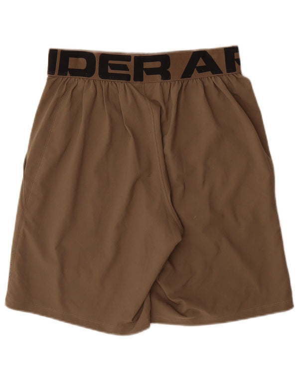 Under Armour Short de sport graphique pour femme UK 10 Small Marron Sports