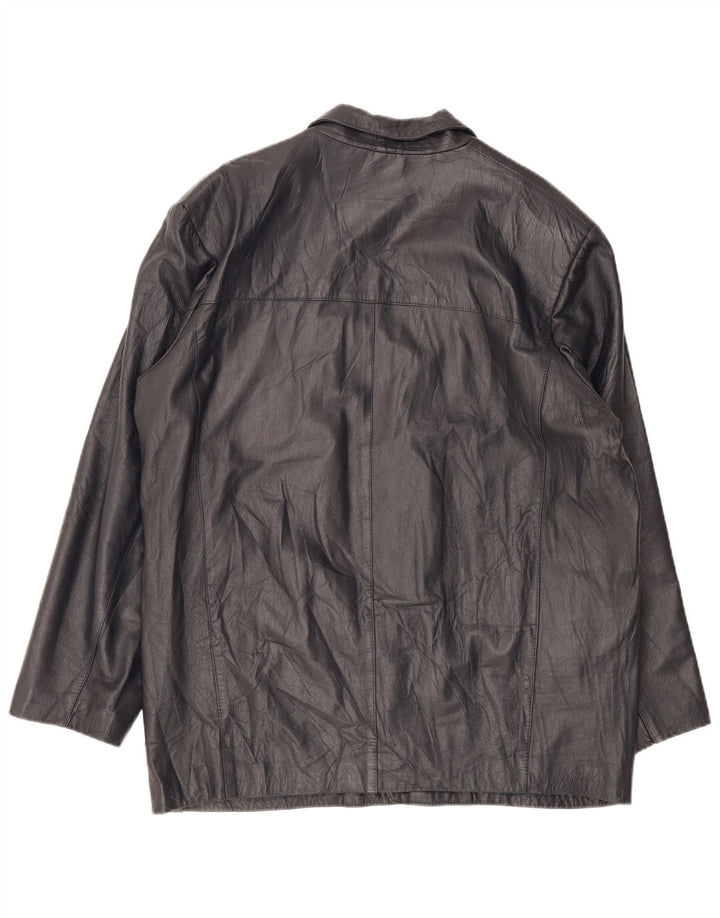 Kiros Veste en cuir pour homme IT 54 2XL Bleu marine