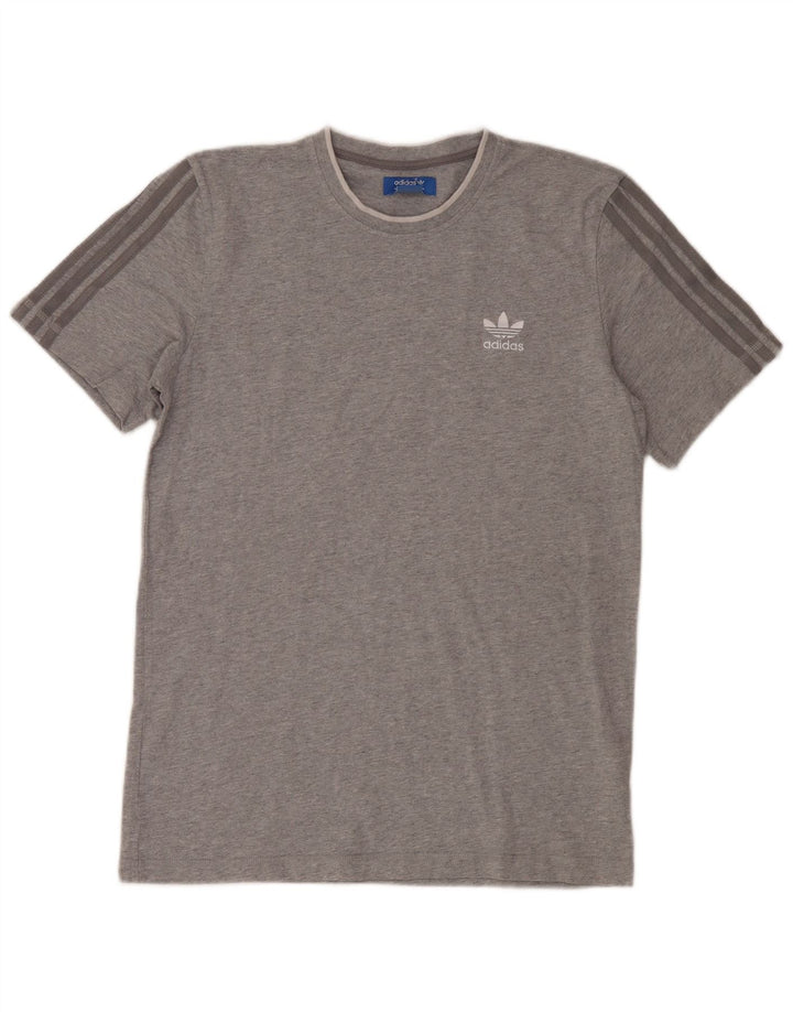 Adidas T-Shirt Homme Gris Moyen Coton