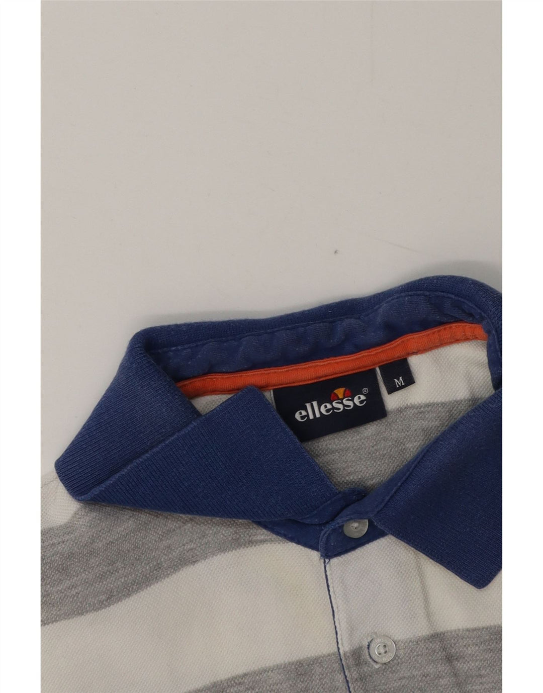 ELLESSE Polo Rugby Homme Rayé Gris Moyen