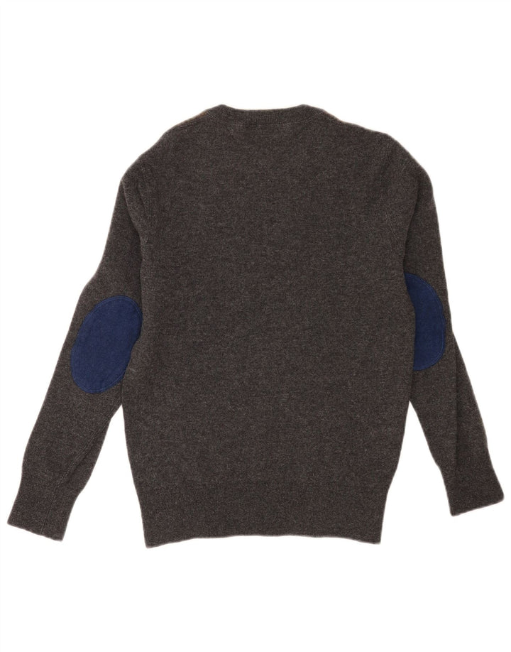 Tommy Hilfiger Pull à col rond pour homme Petit Gris Colorblock